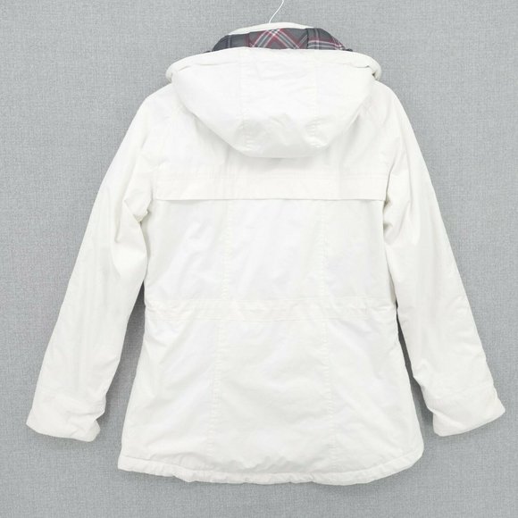 Neyelle Coat Womens Small White Fisherman Hooded Mock Neck Full Zip Long Sleeve - Picture 6 of 11